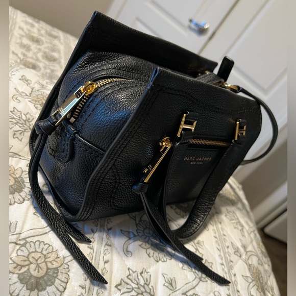 AUTHENTIC MARK JACOBS MINI CRUISER LEATHER SATCHEL BLACK - Picture 4 of 9